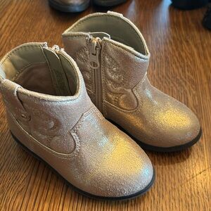 Sparkly gold cowboy boots